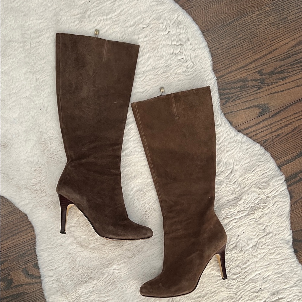 Halogen Brown Knee-High Women's Suede Boots, size 7